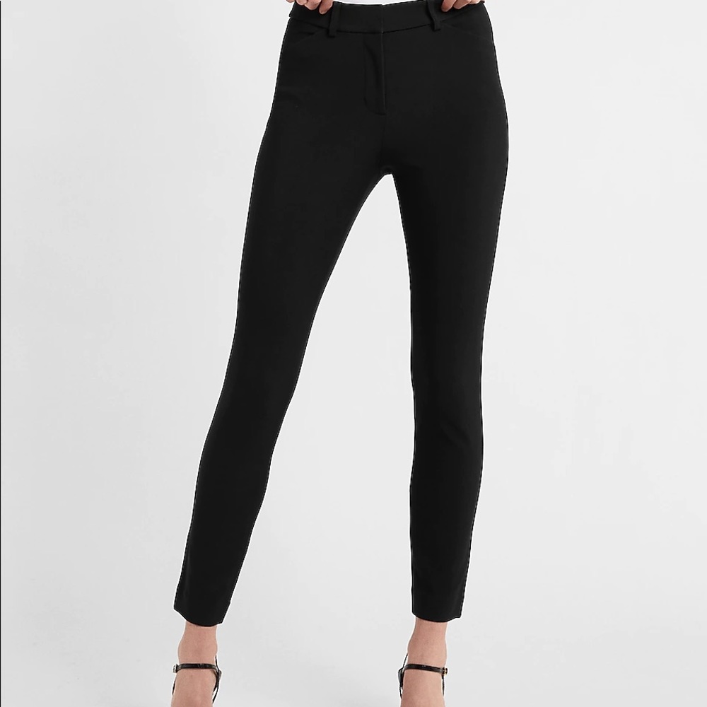 High Waisted Supersoft Twill Skinny Pant - Black